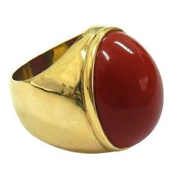 Anel Coral em Ouro 18K - JRD06401045 - RDJ Joias