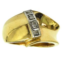 Anel com Brilhantes em Ouro 18K - JRD06401039 - RDJ Joias