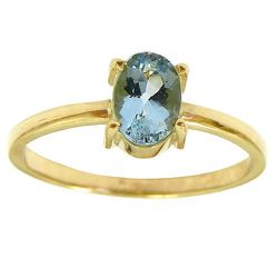 Anel Feminino em Ouro 18K Topázio Azul - JRD06401066 - RDJ Joias