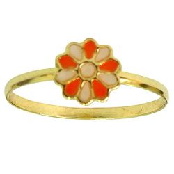 Anel Infantil de Flor em Ouro 18K - J00200197 - RDJ Joias