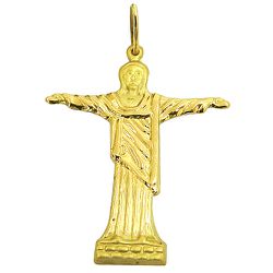 Pingente Cristo Redentor de Ouro 18K 0750 Grande - J01200531 - RDJ Joias