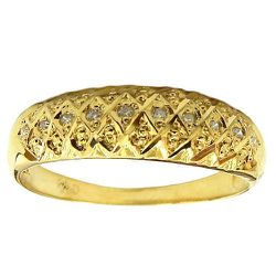 Anel Diamantado em Ouro 18K cravejado com 10 brilhantes - J01500359 - RDJ Joias