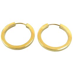 Argola Feminina em Ouro 18K Redonda - J01800107 - RDJ Joias