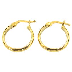 Argola Redonda em Ouro 18K Modelo Meia Cana - J01800669 - RDJ Joias