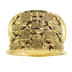 Anel Diamantado e Fosco em Ouro 18K - J02700336 - RDJ Joias