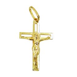 Cruz com Cristo em Ouro 18K Vazado - J03100109 - RDJ Joias