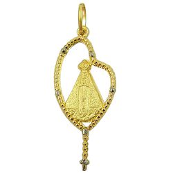 Pingente Terço de Nossa Senhora em Ouro 18K - J03100676 - RDJ Joias