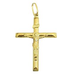 Pingente Masculino de Ouro 18K Jesus Crucificado - J03100803 - RDJ Joias