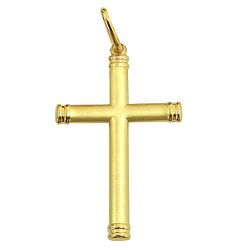 Pingente Cruz sem Jesus Cristo em Ouro 18K 750 - J03100983 - RDJ Joias