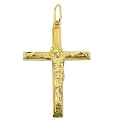 Crucifixo com Cristo em Ouro 18K Grande - J03101067 - RDJ Joias