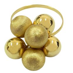 Anel com Pingente de Bolinhas em Ouro 18K - J06102216 - RDJ Joias