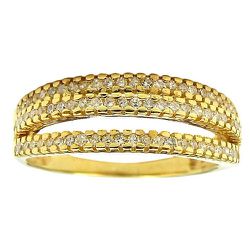 Anel Feminino em Ouro 18K cravejado com 77 Brilhantes - J06102894 - RDJ Joias