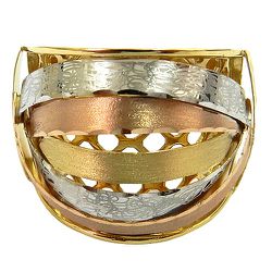 Anel Feminino de Ouro 18K 0750 Design Italiano - J06103476 - RDJ Joias