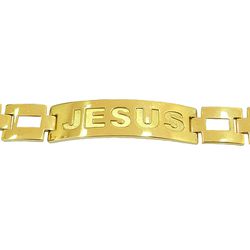 Pulseira Masculina Jesus em Ouro 18K - J0620063626-7 - RDJ Joias