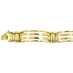 Pulseira com Chapa em Ouro 18K Masculina - J0620063629-5 - RDJ Joias