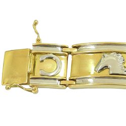 Pulseira Masculina de Cavalo em Ouro 18K - J0620063657-4 - RDJ Joias