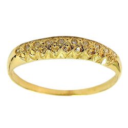 Anel de Ouro 18K com 10 Brilhantes - J07600112 - RDJ Joias