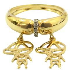 Anel com Pingentes de Meninos em Ouro 18K com Brilhantes - J07600308 - RDJ Joias