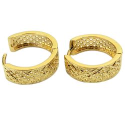 Brinco de Argola Click em Ouro 18K Diamantado - J07600891 - RDJ Joias