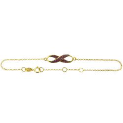 Pulseira Feminina infinito em ouro 18k com Rubis - J07600981 - RDJ Joias