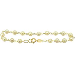 Pulseirinha Infantil em ouro 18K com Pérolas - J11000070 - RDJ Joias