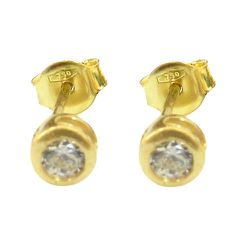 Brinco de Ouro 18K com Zircônia - J12600242 - RDJ Joias