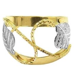 Anel Feminino em ouro 18k folha - J12701182 - RDJ Joias