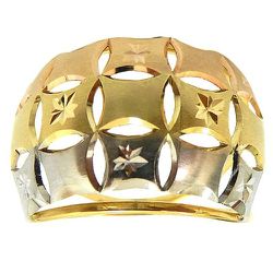 Anel de Ouro Branco, Amarelo e Rosê - J12701390 - RDJ Joias