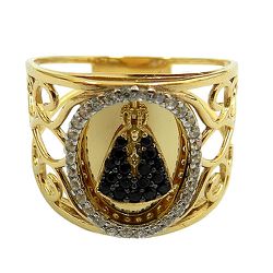 Anel de Ouro Feminino Nossa Senhora Aparecida - J12701708 - RDJ Joias