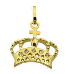 Coroa de Ouro 18K cravejado com Brilhantes 1.2g - J12800606 - RDJ Joias