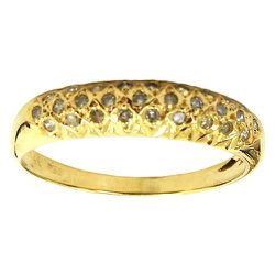 Anel Banana Ouro 18K com 28 Brilhantes - J15100001 - RDJ Joias