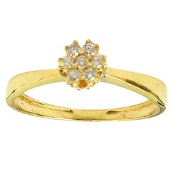 Anel Chuveirinho de Flor em Ouro 18K com Diamantes - J15100067 - RDJ Joias