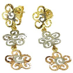 Brincos de Flores em Ouro 18K - J15300147 - RDJ Joias