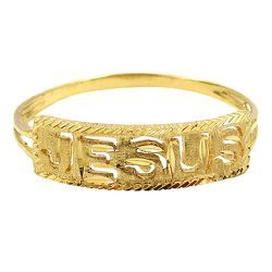 Anel de Ouro 18K com Nome Jesus - J15301074 - RDJ Joias