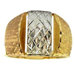 Anel Feminino em Ouro Branco, Amarelo e Rose 18K - J15301280 - RDJ Joias