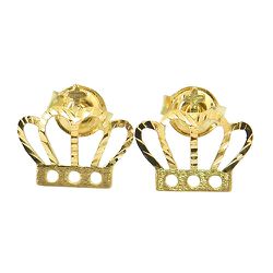 Brinco Coroa de Princesa Ouro 18K Diamantado - J15301606 - RDJ Joias