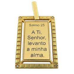 Pingente Salmo 25 em Ouro 18K com Brilhantes - J15600002 - RDJ Joias