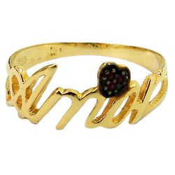 Anel Amor em Ouro 18K com Rubis - J16900047 - RDJ Joias