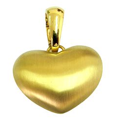 Pingente Coração Grande em Ouro 18K Fosco - J17700014 - RDJ Joias