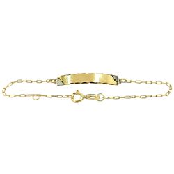 Pulseirinha Baby com Plaquinha Ouro 18K - J18000099 - RDJ Joias