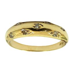 Lindo Anel Feminino de Ouro 18K com Brilhantes Polido - JAR000122-1 - RDJ Joias