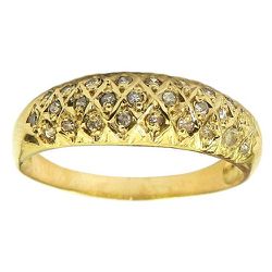 Lindos Anéis Diamantados em Ouro 18k cravejados com Brilhantes - JAR000122-6 - RDJ Joias