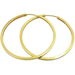 Brinco de Argola Modelo Africano de Ouro 18K - J01800207 - RDJ Joias