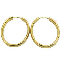 Argola em Ouro 18K 0750 Oval - JBR001222-8 - RDJ Joias