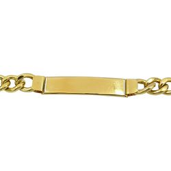 Pulseira Masculina Grossa com Placa Ouro 18K - JP0011217 - RDJ Joias