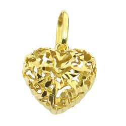 Pingente de Coração Diamantado Ouro 18K - JPGR000421-3 - RDJ Joias