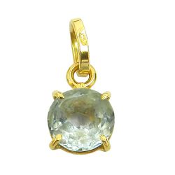 Pingente Solitário de Ouro 18K com Água Marinha - JPGR001020-5 - RDJ Joias