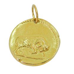 Medalha pingente Signo de Áries em Ouro 18K - JPGR001028-2 - RDJ Joias