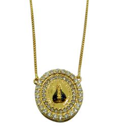 Gargantilha em Ouro 18k N. Senhora Aparecida - J06103854 - RDJ Joias