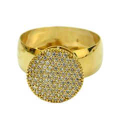 Anel em Ouro 18k Pavê com Zircônias - J06202052 - RDJ Joias